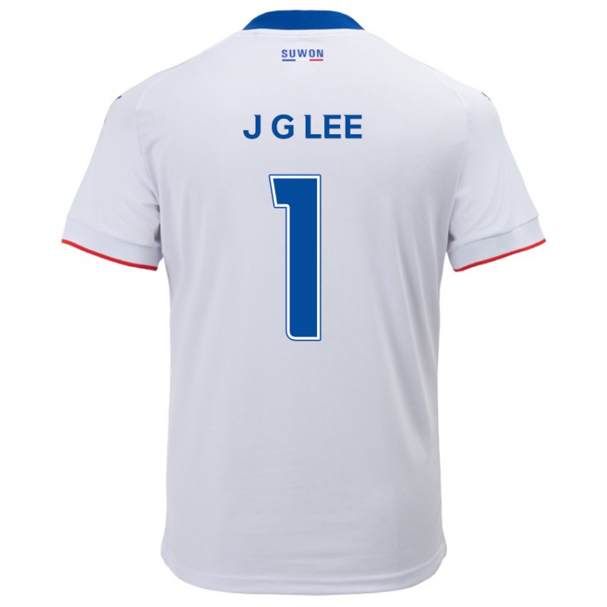 Niño Camiseta Gyeong-Jun Lee #1 Blanco Azul 2ª Equipación 2024/25 La Camisa Perú