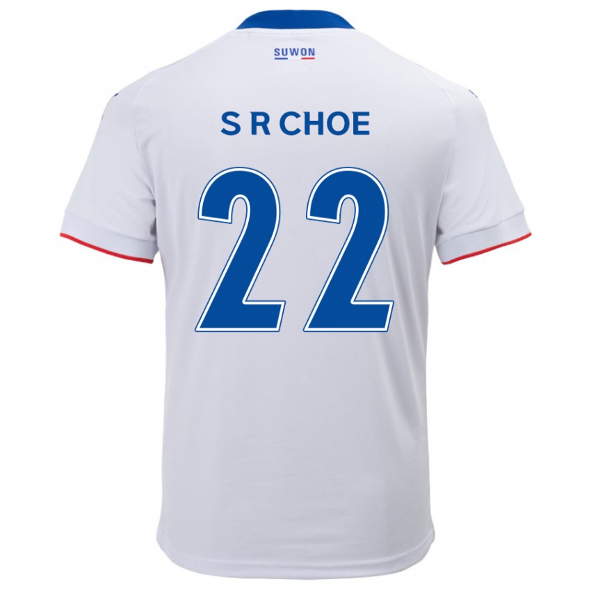 Niño Camiseta Ryun-Seong Choe #22 Blanco Azul 2ª Equipación 2024/25 La Camisa Perú