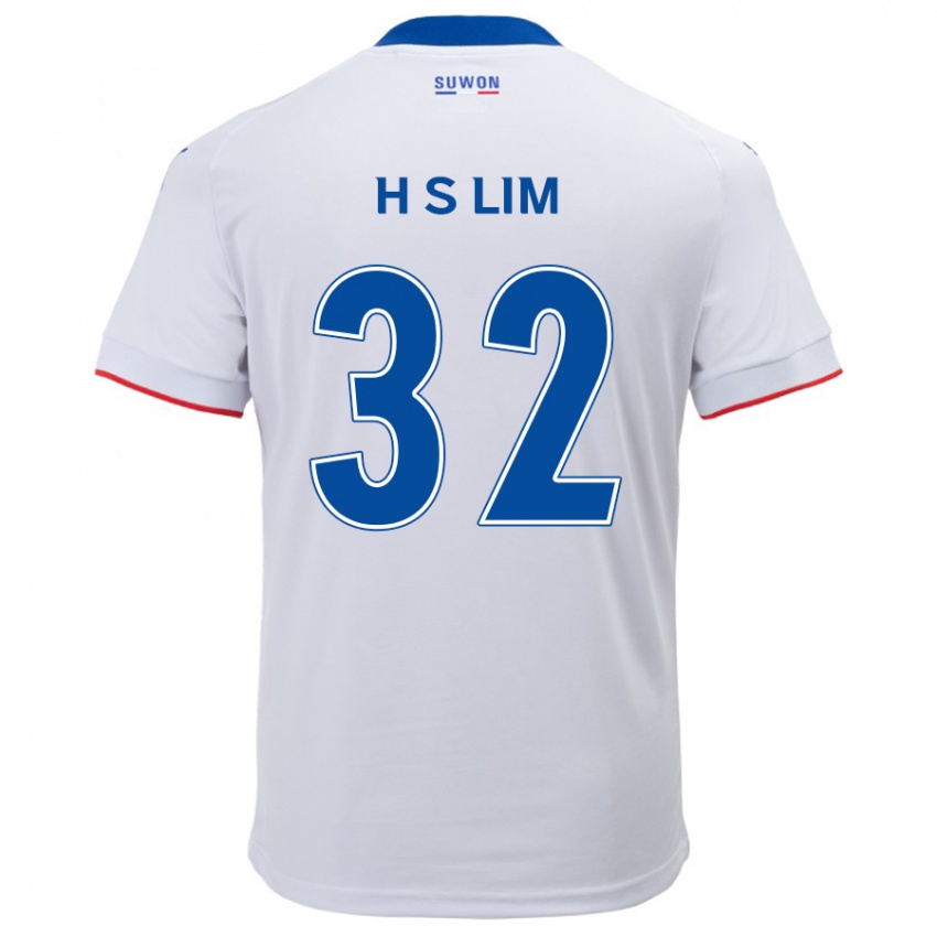 Niño Camiseta Seong-Hyeon Lim #32 Blanco Azul 2ª Equipación 2024/25 La Camisa Perú