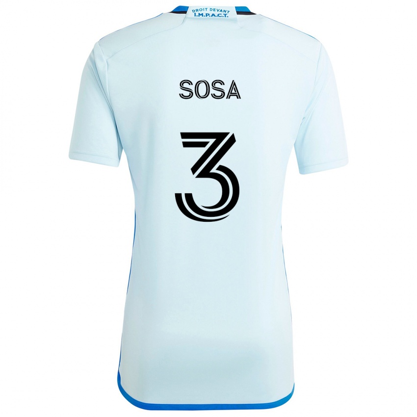 Niño Camiseta Joaquín Sosa #3 Azul Hielo 2ª Equipación 2024/25 La Camisa Perú