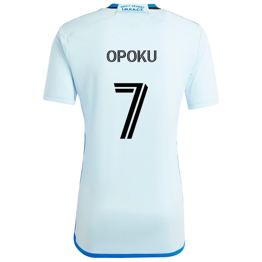 Niño Camiseta Kwadwo Opoku #7 Azul Hielo 2ª Equipación 2024/25 La Camisa Perú