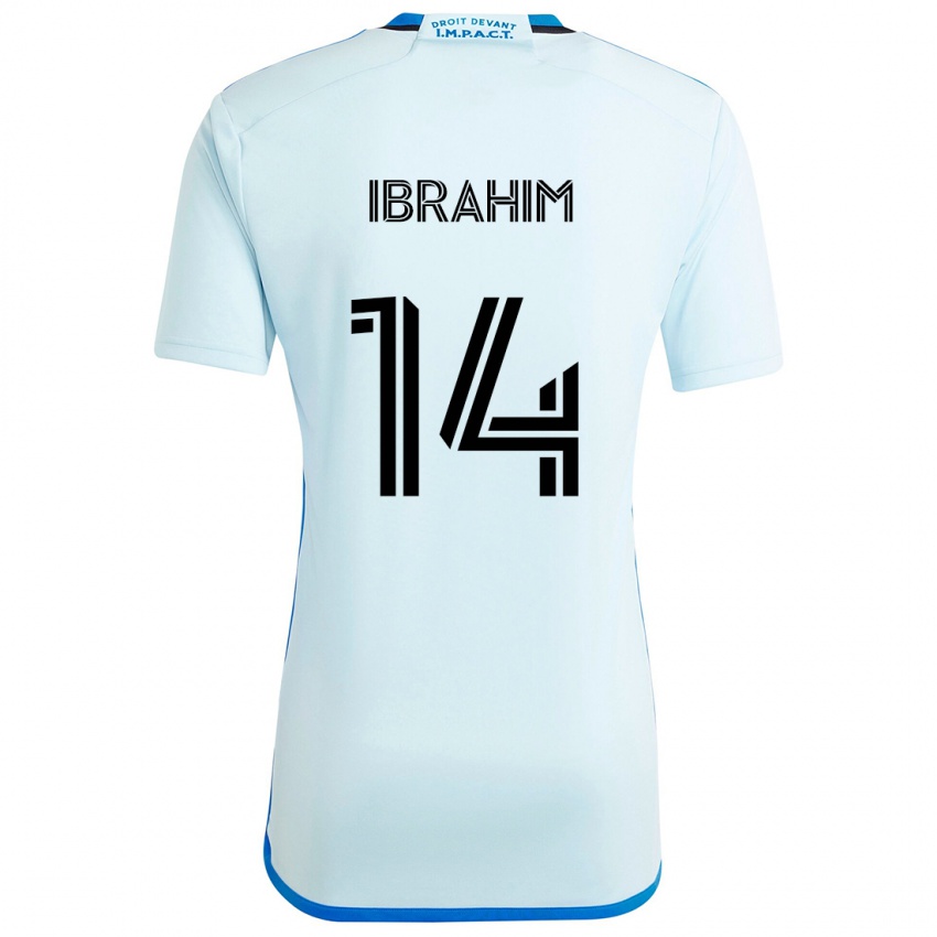 Niño Camiseta Sunusi Ibrahim #14 Azul Hielo 2ª Equipación 2024/25 La Camisa Perú