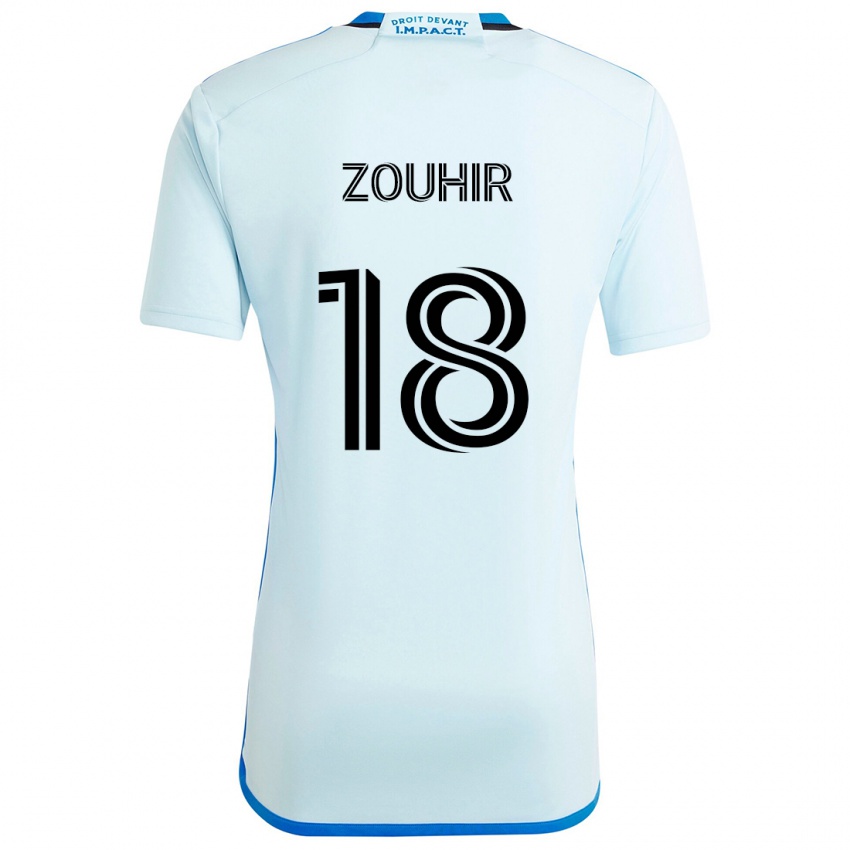 Niño Camiseta Rida Zouhir #18 Azul Hielo 2ª Equipación 2024/25 La Camisa Perú