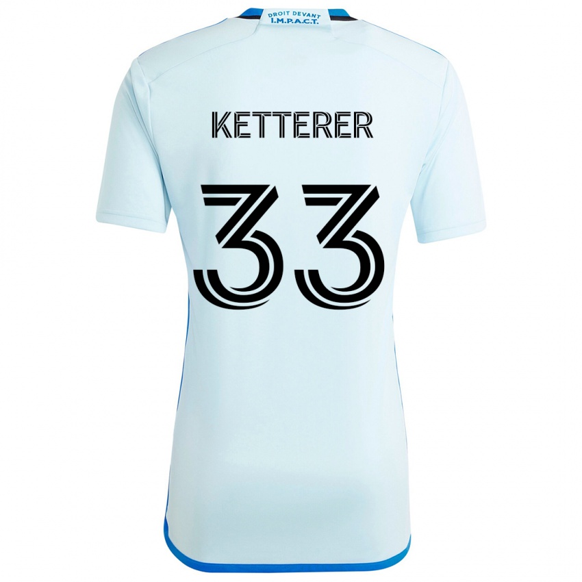 Niño Camiseta Logan Ketterer #33 Azul Hielo 2ª Equipación 2024/25 La Camisa Perú