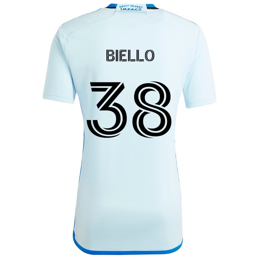 Niño Camiseta Alessandro Biello #38 Azul Hielo 2ª Equipación 2024/25 La Camisa Perú