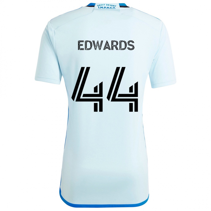 Niño Camiseta Raheem Edwards #44 Azul Hielo 2ª Equipación 2024/25 La Camisa Perú