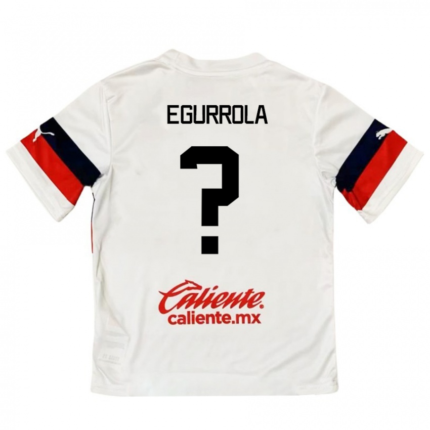 Niño Camiseta Luis Egurrola #0 Blanco Rojo 2ª Equipación 2024/25 La Camisa Perú