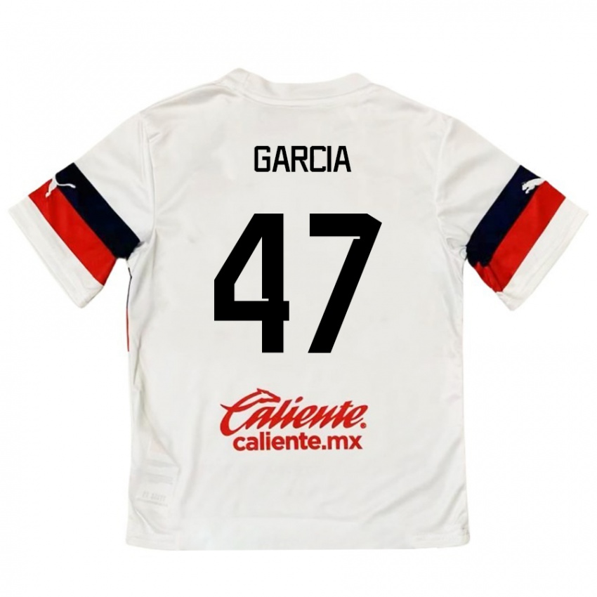 Niño Camiseta Gael García #47 Blanco Rojo 2ª Equipación 2024/25 La Camisa Perú