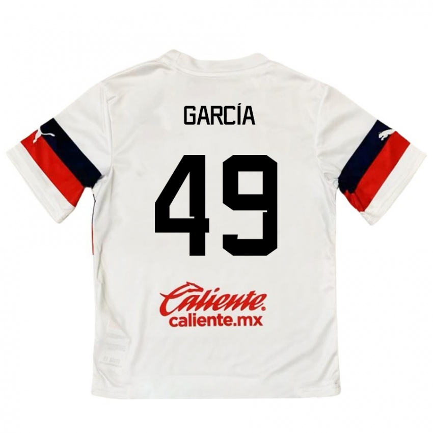 Niño Camiseta Gilberto García #49 Blanco Rojo 2ª Equipación 2024/25 La Camisa Perú