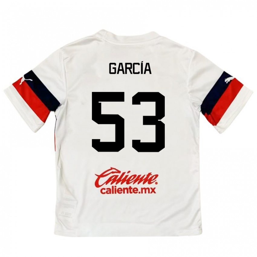 Niño Camiseta Uziel García #53 Blanco Rojo 2ª Equipación 2024/25 La Camisa Perú