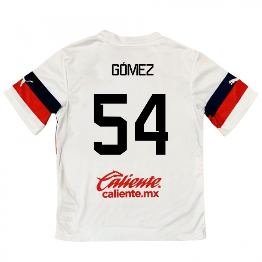 Niño Camiseta Miguel Gómez #54 Blanco Rojo 2ª Equipación 2024/25 La Camisa Perú