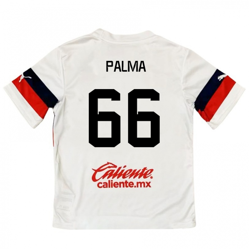 Niño Camiseta Arturo Palma #66 Blanco Rojo 2ª Equipación 2024/25 La Camisa Perú