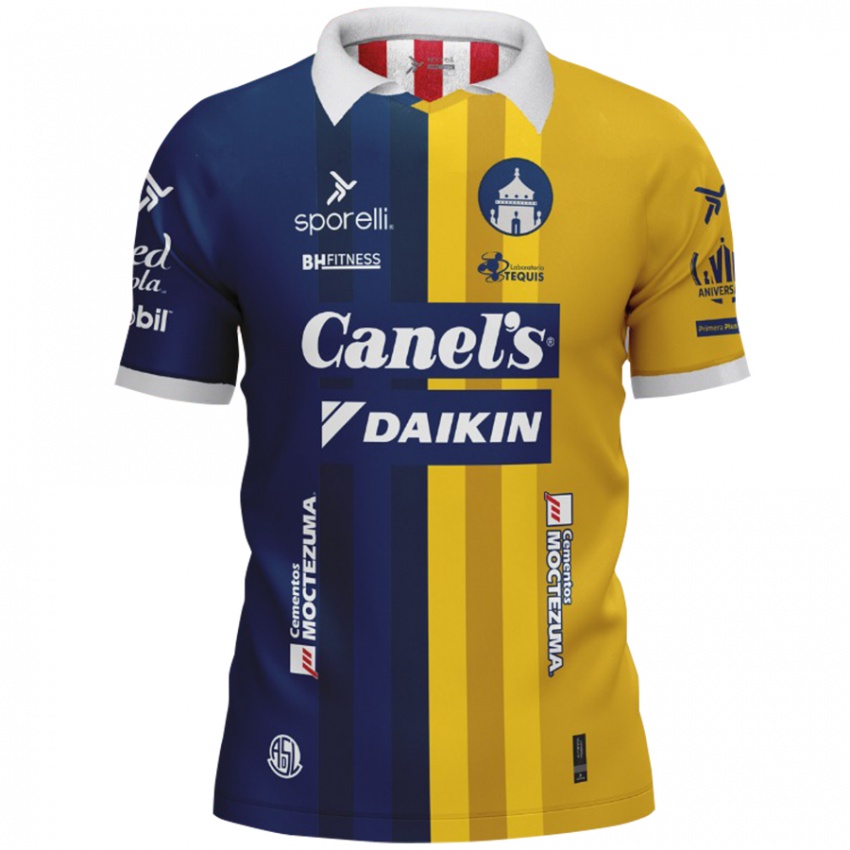 Niño Camiseta Diego Urtiaga #32 Azul Amarillo 2ª Equipación 2024/25 La Camisa Perú