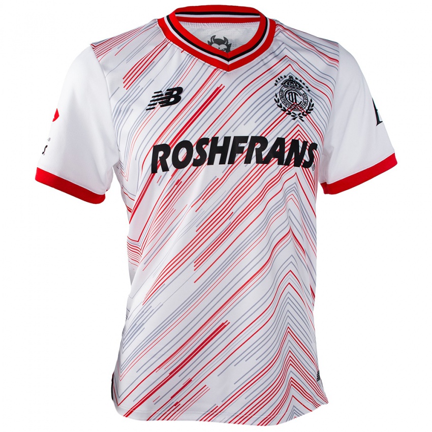 Niño Camiseta Frankie Amaya #24 Blanco Rojo 2ª Equipación 2024/25 La Camisa Perú