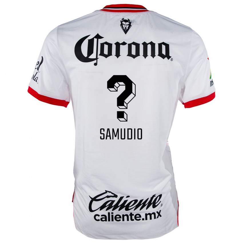 Niño Camiseta Braian Samudio #0 Blanco Rojo 2ª Equipación 2024/25 La Camisa Perú