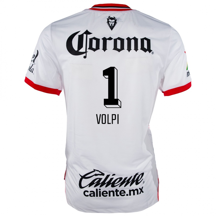 Niño Camiseta Tiago Volpi #1 Blanco Rojo 2ª Equipación 2024/25 La Camisa Perú