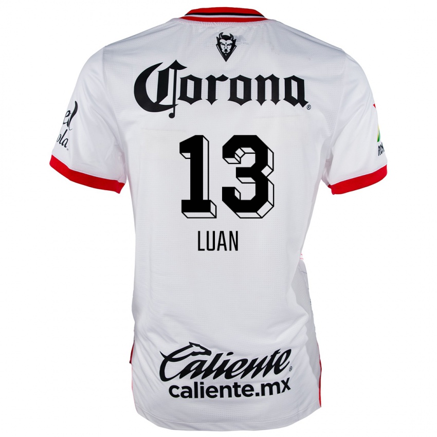 Niño Camiseta Luan #13 Blanco Rojo 2ª Equipación 2024/25 La Camisa Perú