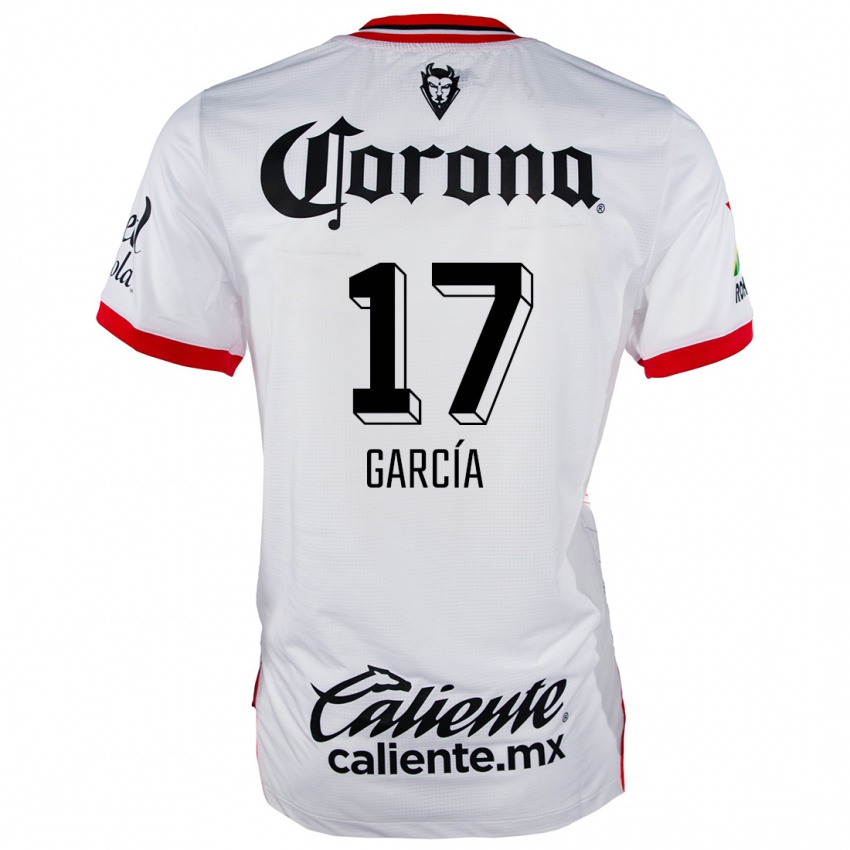 Niño Camiseta Brian García #17 Blanco Rojo 2ª Equipación 2024/25 La Camisa Perú