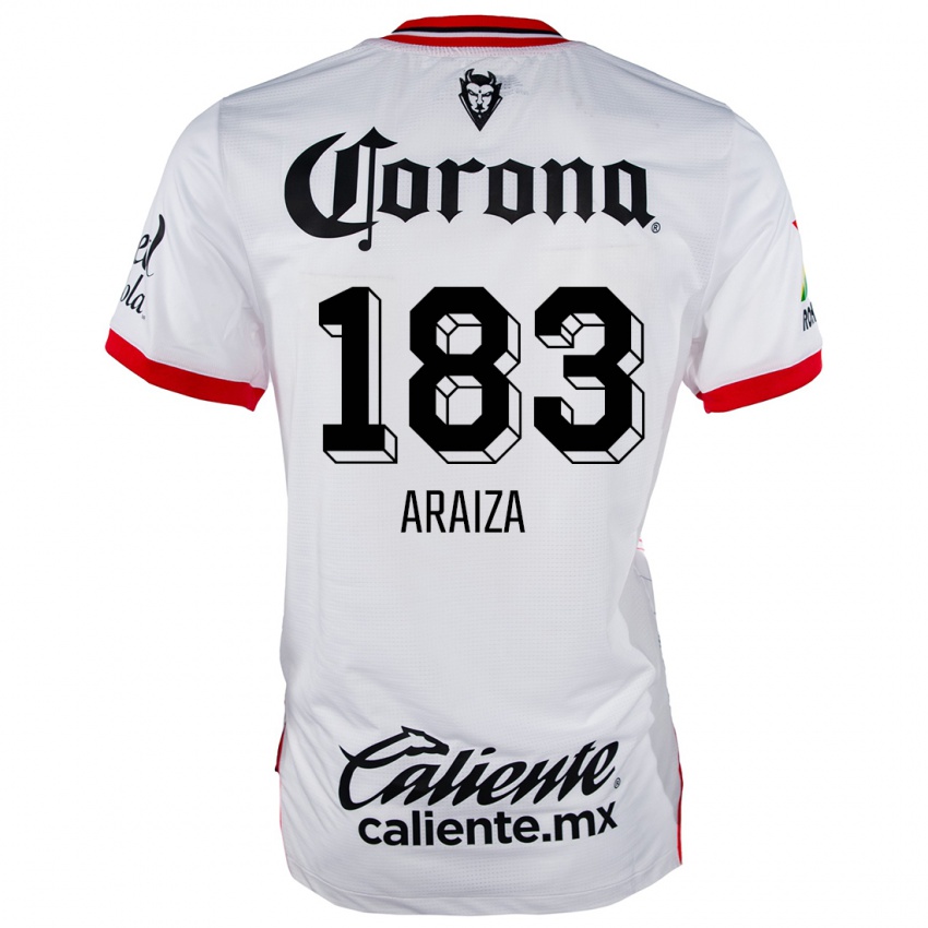 Niño Camiseta Daniel Araiza #183 Blanco Rojo 2ª Equipación 2024/25 La Camisa Perú