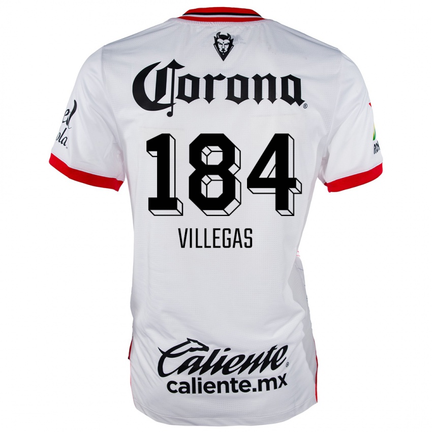 Niño Camiseta Abraham Villegas #184 Blanco Rojo 2ª Equipación 2024/25 La Camisa Perú