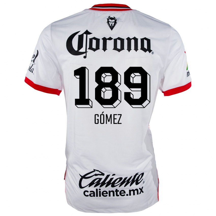 Niño Camiseta Enrique Gómez #189 Blanco Rojo 2ª Equipación 2024/25 La Camisa Perú