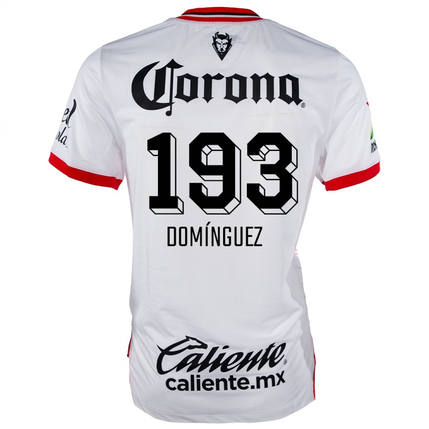 Niño Camiseta Iker Domínguez #193 Blanco Rojo 2ª Equipación 2024/25 La Camisa Perú