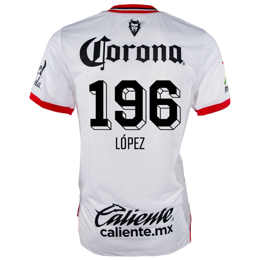 Niño Camiseta Ethan López #196 Blanco Rojo 2ª Equipación 2024/25 La Camisa Perú