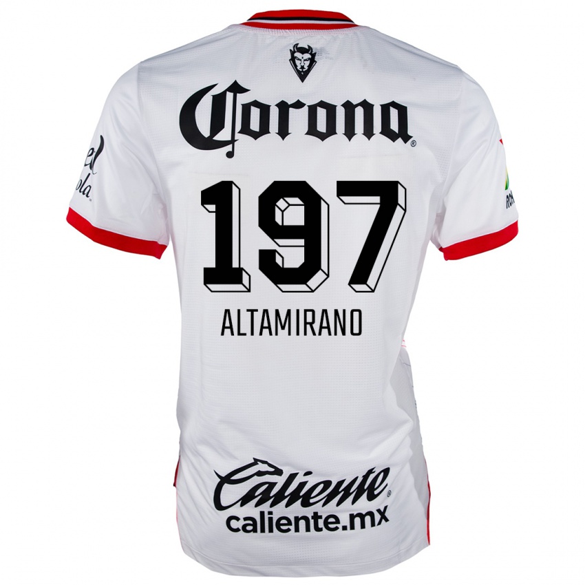 Niño Camiseta Óscar Altamirano #197 Blanco Rojo 2ª Equipación 2024/25 La Camisa Perú