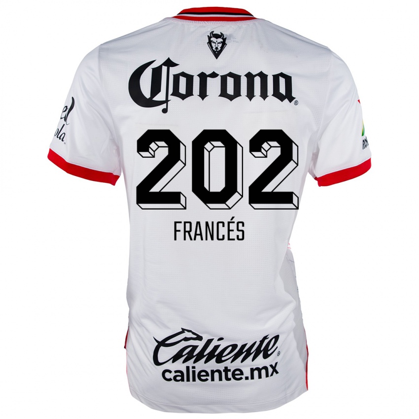 Niño Camiseta Lenin Francés #202 Blanco Rojo 2ª Equipación 2024/25 La Camisa Perú