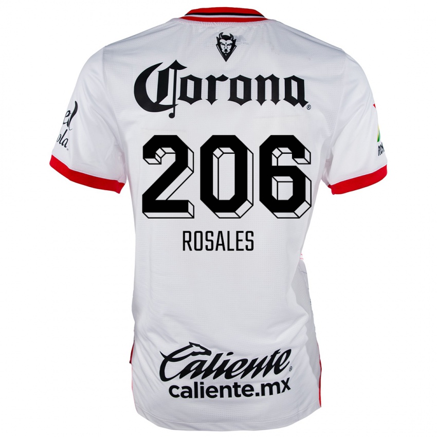 Niño Camiseta Santiago Rosales #206 Blanco Rojo 2ª Equipación 2024/25 La Camisa Perú