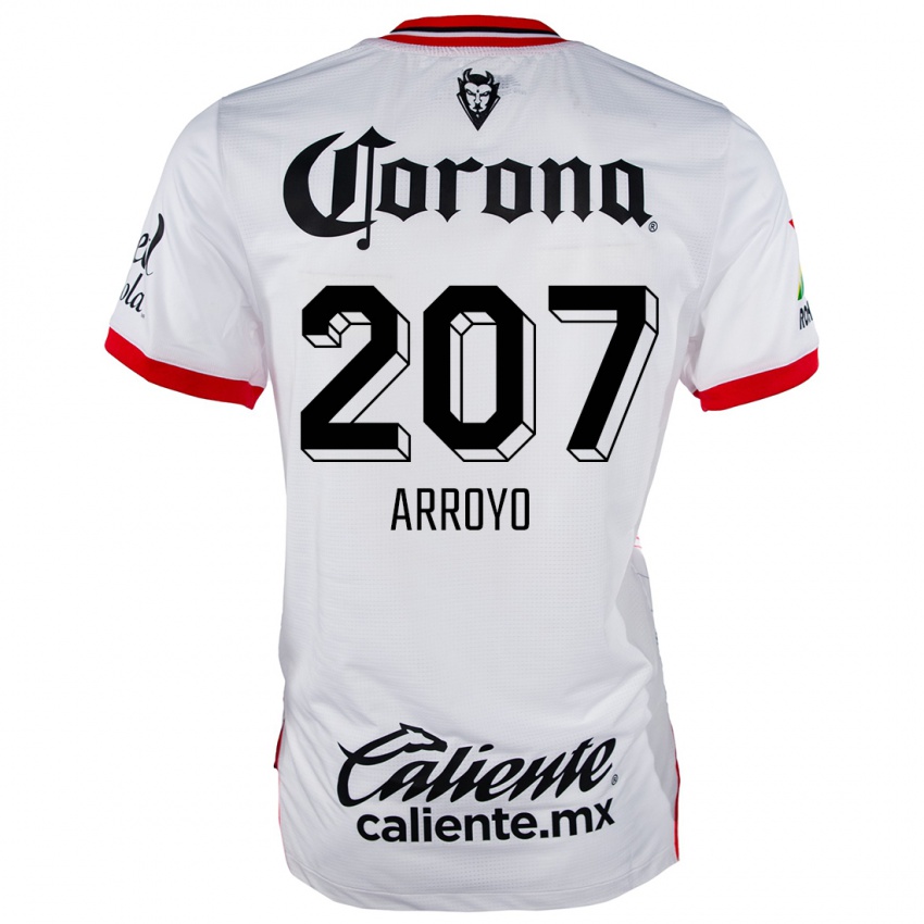 Niño Camiseta José Arroyo #207 Blanco Rojo 2ª Equipación 2024/25 La Camisa Perú