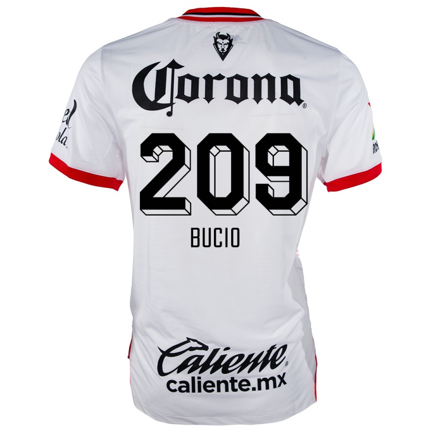 Niño Camiseta Sebastián Bucio #209 Blanco Rojo 2ª Equipación 2024/25 La Camisa Perú