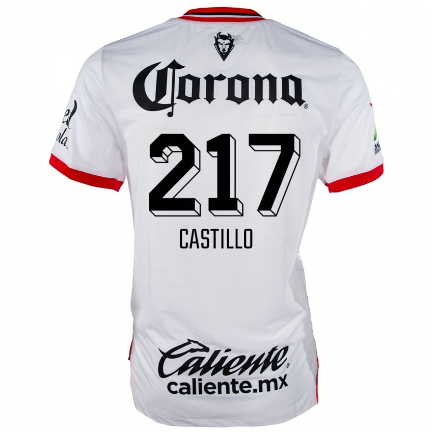 Niño Camiseta Klever Castillo #217 Blanco Rojo 2ª Equipación 2024/25 La Camisa Perú