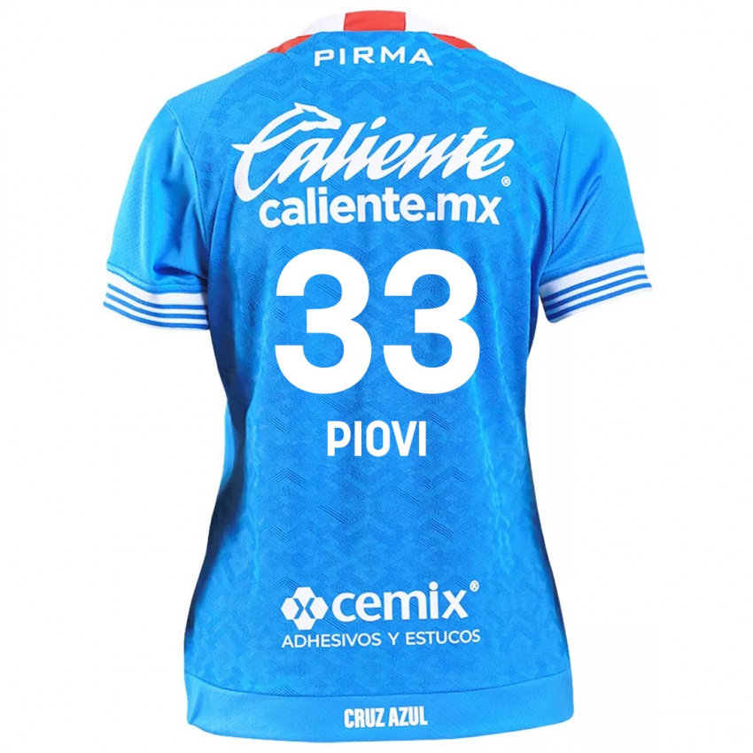 Hombre Camiseta Gonzalo Piovi #33 Cielo Azul 1ª Equipación 2024/25 La Camisa Perú