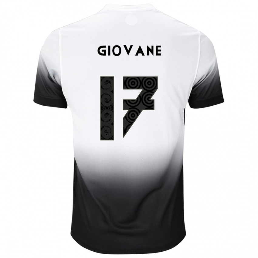 Hombre Camiseta Giovane #17 Blanco Negro 1ª Equipación 2024/25 La Camisa Perú