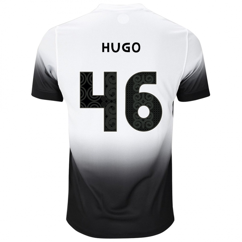 Hombre Camiseta Hugo #46 Blanco Negro 1ª Equipación 2024/25 La Camisa Perú