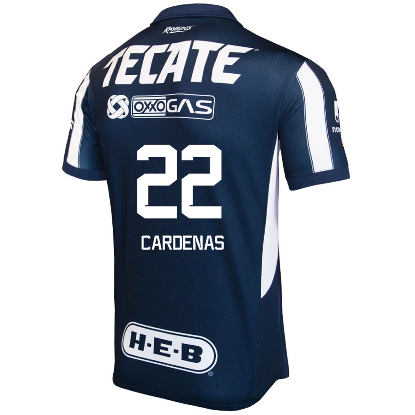 Hombre Camiseta Luis Cardenas #22 Azul Rojo Blanco 1ª Equipación 2024/25 La Camisa Perú