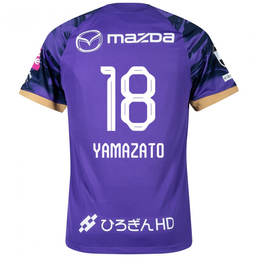 Hombre Camiseta Kenshin Yamazato #18 Púrpura Blanco 1ª Equipación 2024/25 La Camisa Perú