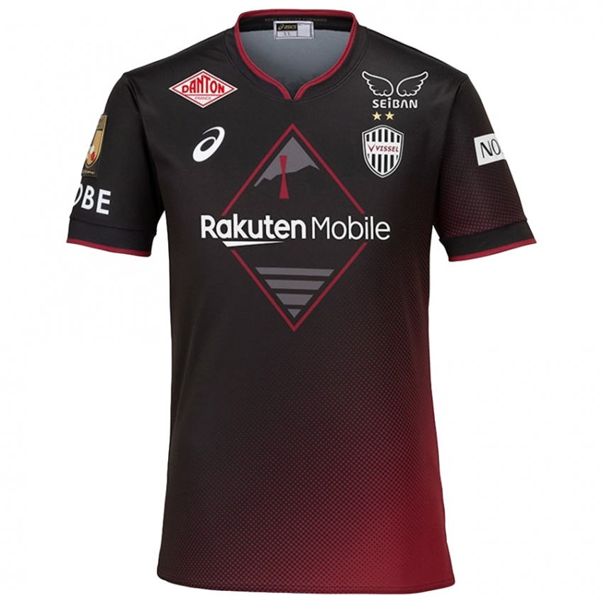 Hombre Camiseta Yuma Teraoka #26 Negro Rojo 1ª Equipación 2024/25 La Camisa Perú