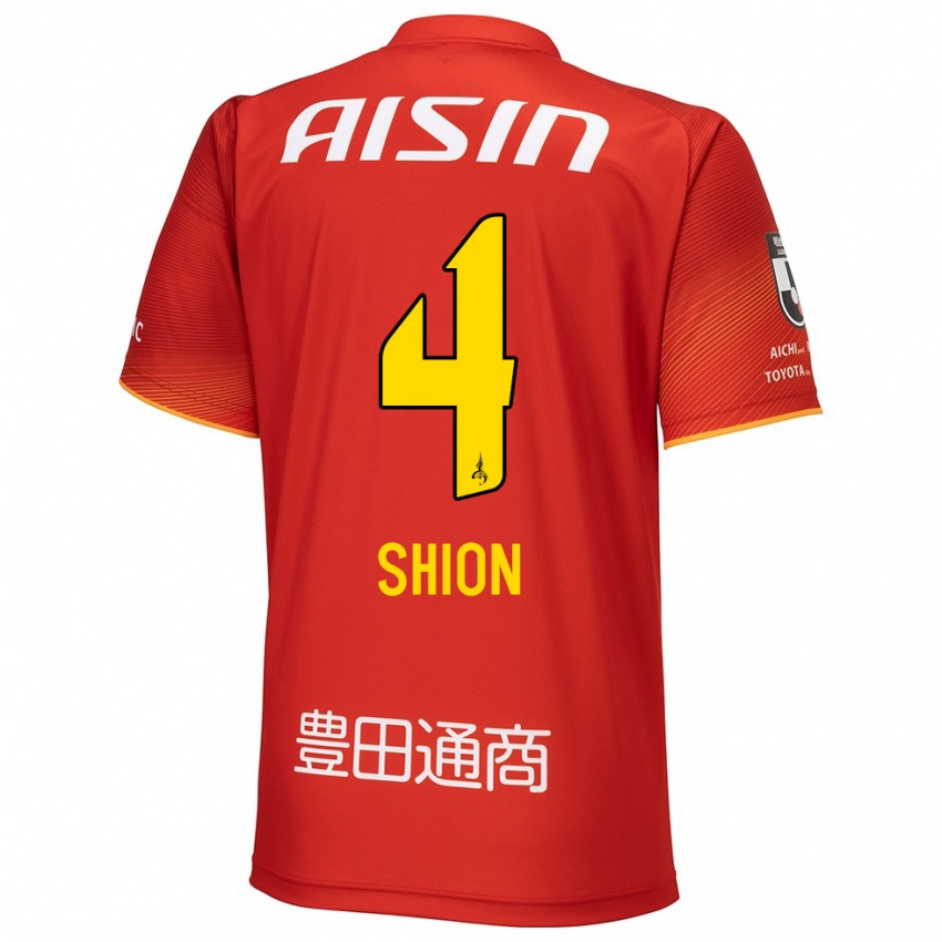 Hombre Camiseta Shion Inoue #4 Rojo Blanco Amarillo 1ª Equipación 2024/25 La Camisa Perú