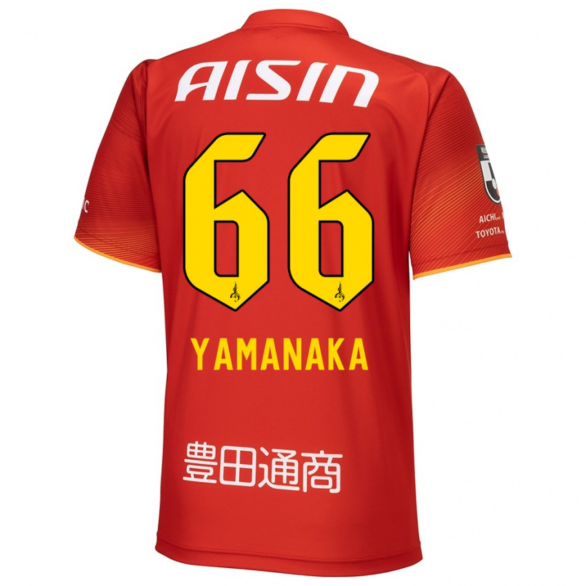 Hombre Camiseta Ryosuke Yamanaka #66 Rojo Blanco Amarillo 1ª Equipación 2024/25 La Camisa Perú