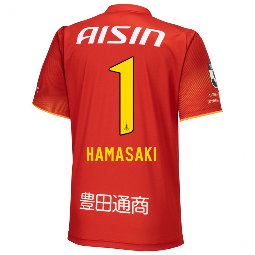 Hombre Camiseta Shiki Hamasaki #1 Rojo Blanco Amarillo 1ª Equipación 2024/25 La Camisa Perú