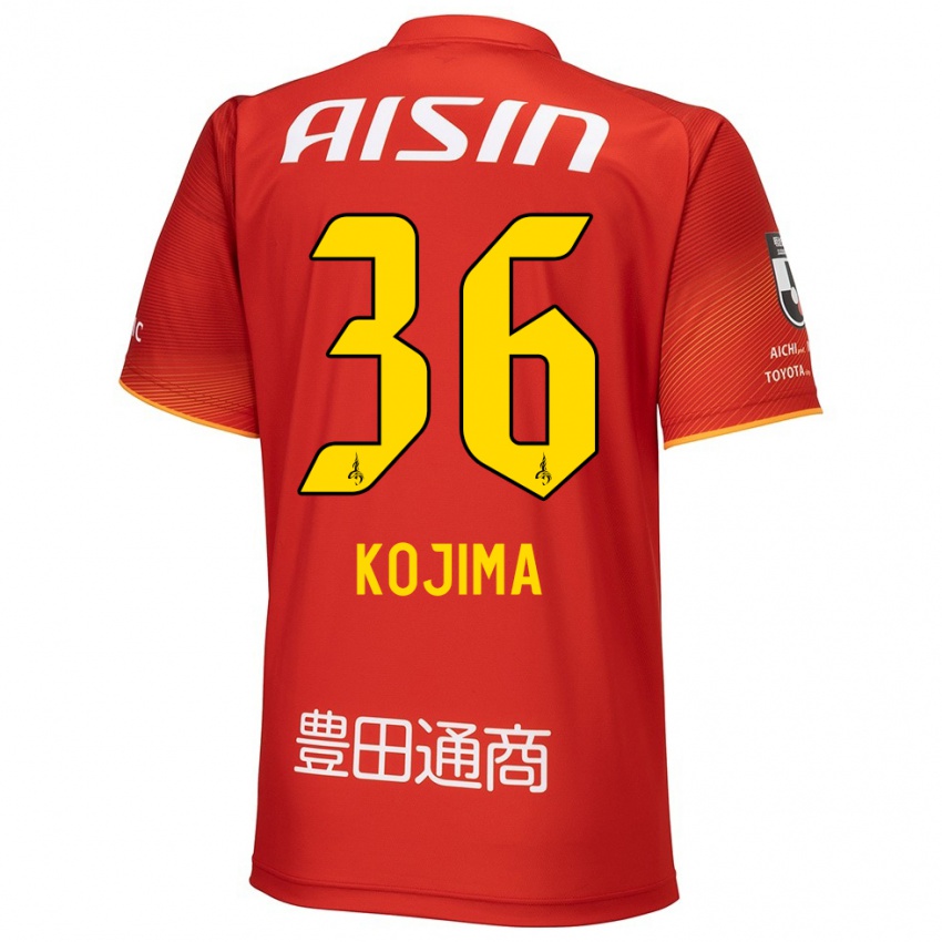 Hombre Camiseta Aoto Kojima #36 Rojo Blanco Amarillo 1ª Equipación 2024/25 La Camisa Perú