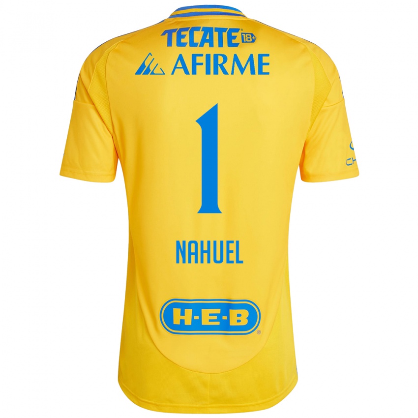 Hombre Camiseta Nahuel Guzman #1 Oro Amarillo 1ª Equipación 2024/25 La Camisa Perú