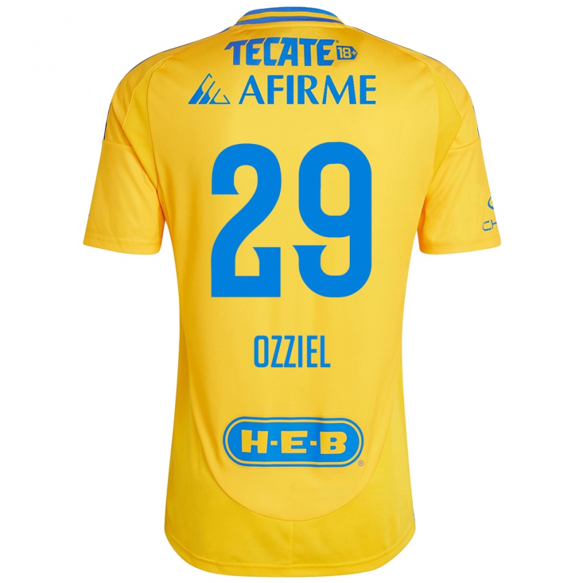 Hombre Camiseta Ozziel Herrera #29 Oro Amarillo 1ª Equipación 2024/25 La Camisa Perú