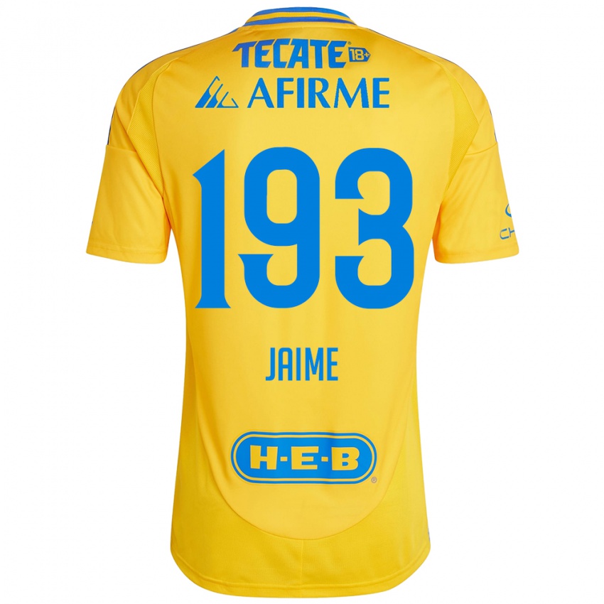 Hombre Camiseta Kenneth Jaime #193 Oro Amarillo 1ª Equipación 2024/25 La Camisa Perú