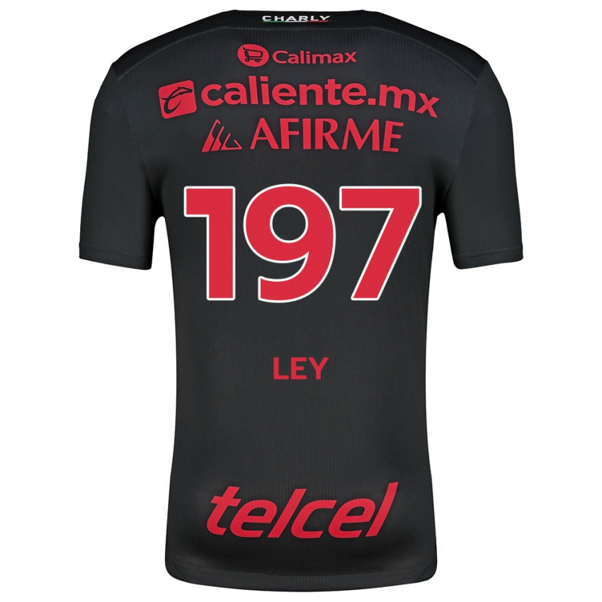 Hombre Camiseta Emanuel Ley #197 Negro Rojo 1ª Equipación 2024/25 La Camisa Perú