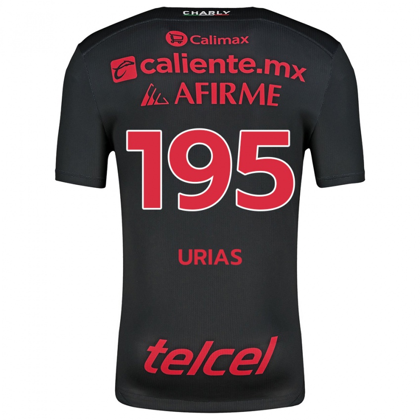 Hombre Camiseta Héctor Urías #195 Negro Rojo 1ª Equipación 2024/25 La Camisa Perú