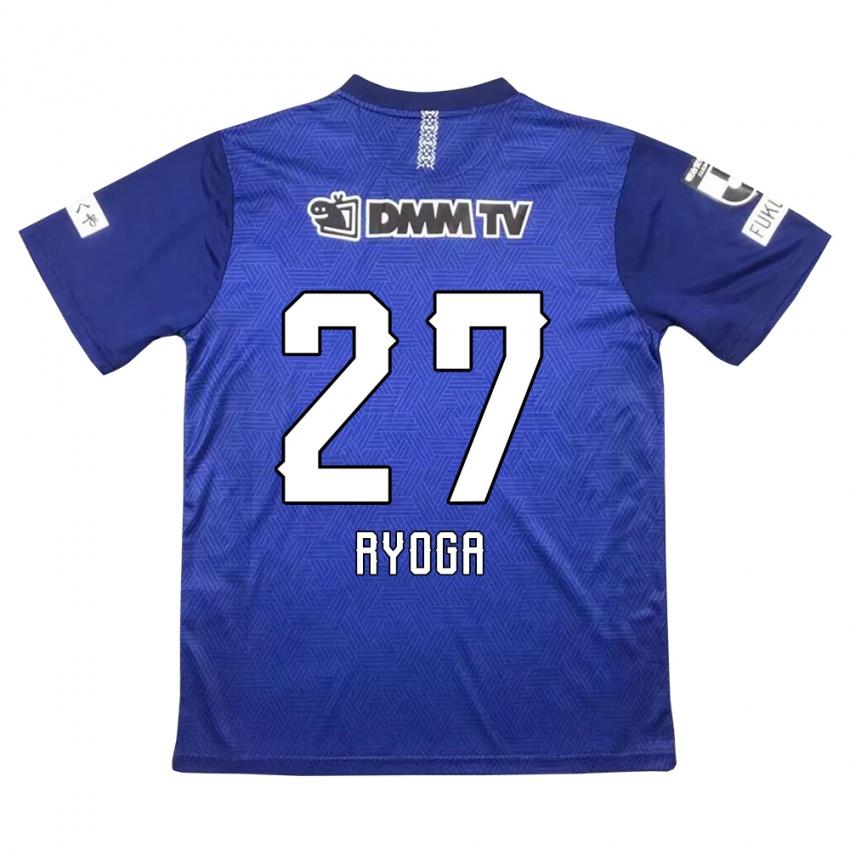 Hombre Camiseta Ryoga Sato #27 Azul Oscuro 1ª Equipación 2024/25 La Camisa Perú