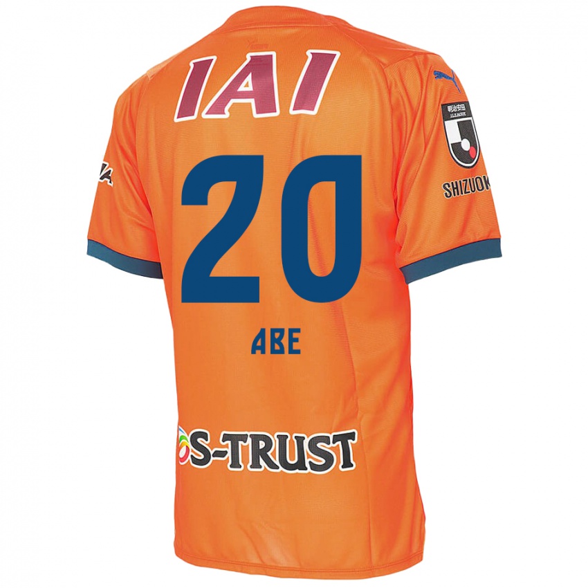 Hombre Camiseta Ryoya Abe #20 Naranja Azul 1ª Equipación 2024/25 La Camisa Perú